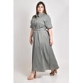 thumbnail image 2 of Vestido camisero largo Roman Fashion /Tallas Extras, 3829 (Verde militar) verde oscuro 40, 2 of 6
