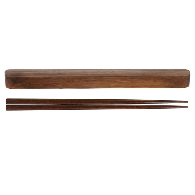 Baguettes en Bois Ensemble d'Ustensiles Réutilisables avec Étui, Ustensiles de Voyage Réutilisables Couverts Portatifs Ensemble de Coutellerie Ustensiles de Voyage avec Étui (OK?)