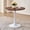 Walnut White, variant on 31.5" Round Dining Table for 2-4 Modern Circle Tulip Table with Metal Black Tulip Pedestal Base for Kitchen Dining Living Room Apartment Small Space Cafe, Brown