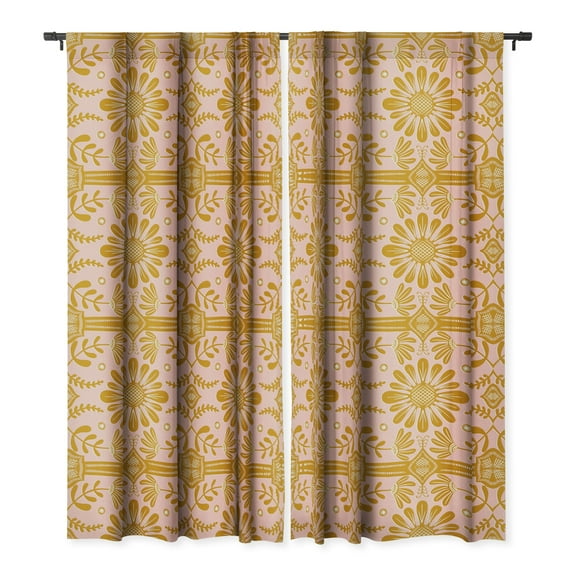 Society6 Sewzinski Boho Florals Single Panel Room Darkening Window Curtain 50" x 120"