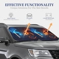 thumbnail image 3 of Kdxio Red And Blue Fire Dragon C Print 2-Piece Sun Shade Front Windshield - Foldable Car Front Window Sunshades for Most Sedans SUV Truck, 3 of 6
