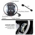 thumbnail image 3 of 2 pack 7" Round LED HEADLIGHT HI-LO For Ford Mustang 1965-1973 Bronco 1966-1977, 3 of 9