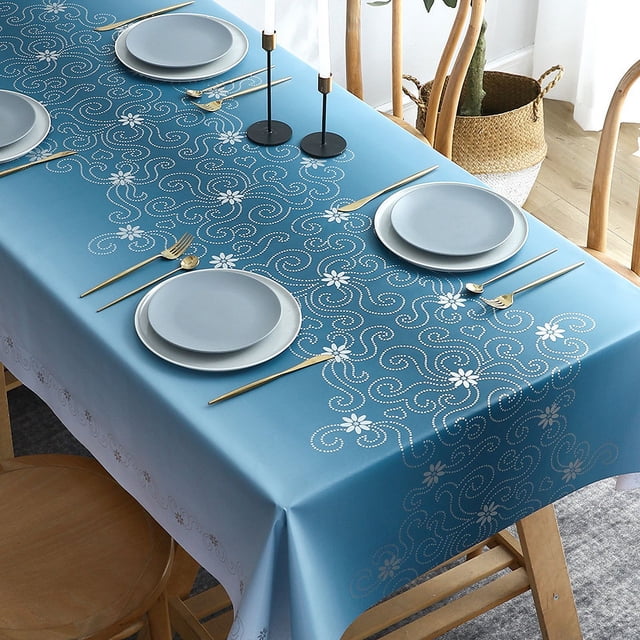 pvc Waterproof Tablecloth Hotel Tablecloth Party Holiday Evening Restaurant Meal Covering Cloth Tablecloth Oil-proof