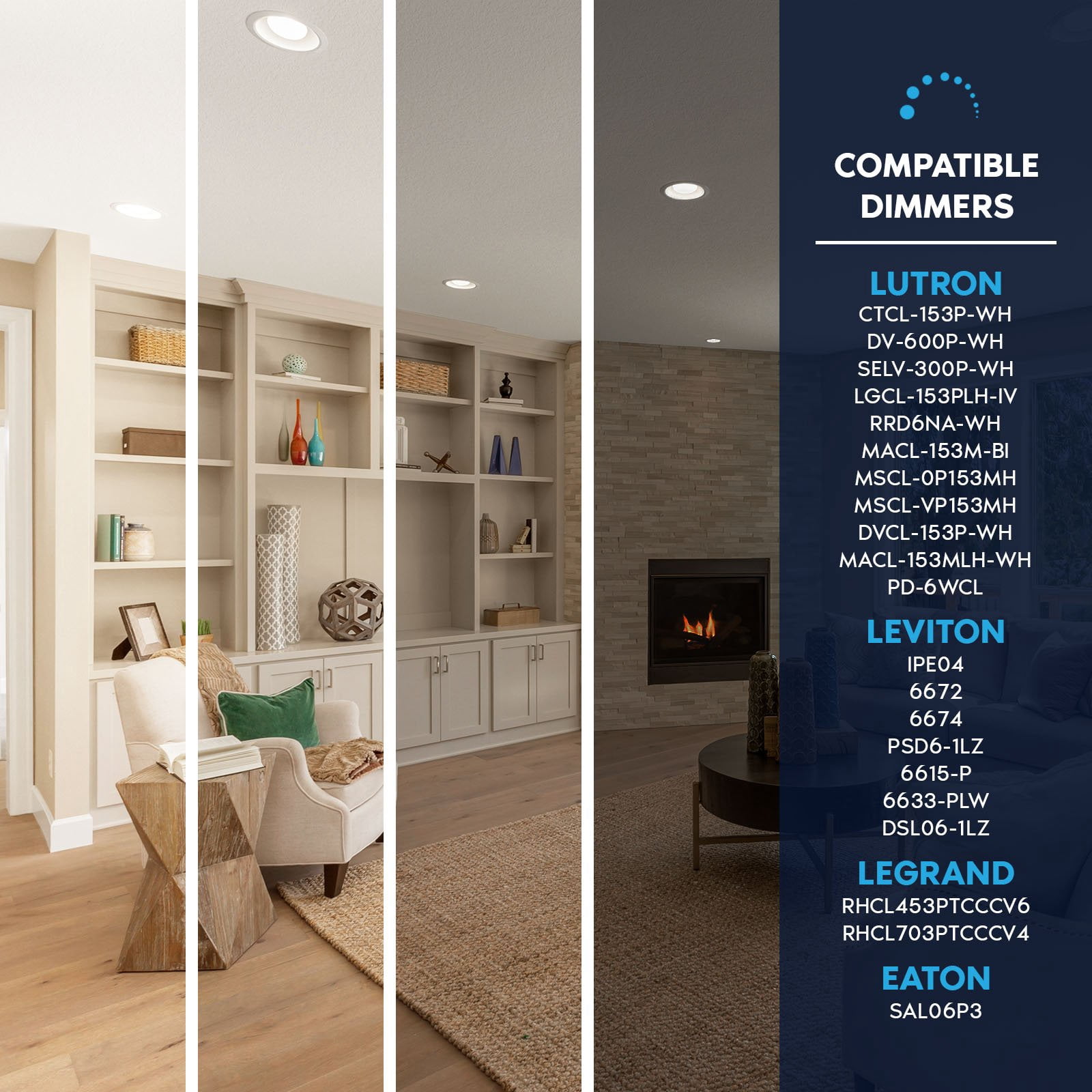 Luxrite BR40 LED Light Bulbs, 13W=85W, 3500K Natural White, Dimmable, 1100 Lumens, E26 4 Pack