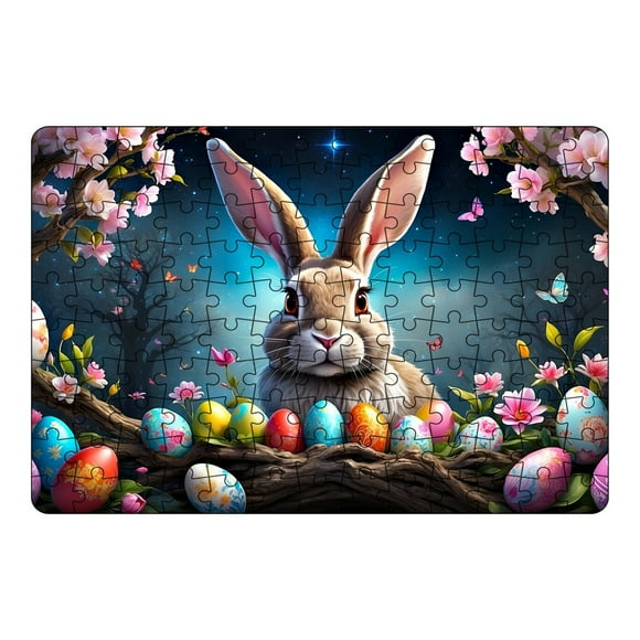 Easter Decorations for The Home, Easter Puzzle Cute Photo Puzzle Family Puzzle Game Home Decoration Puzzle Hanging Picture