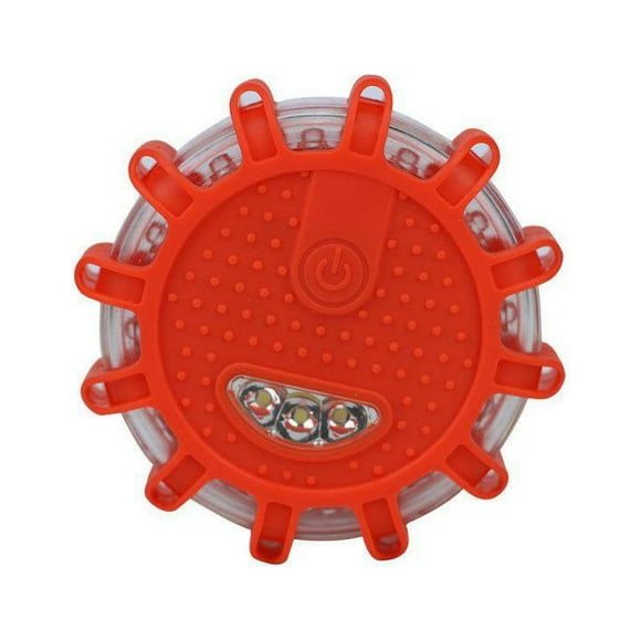 LED Road Flares Magnetic Base Flashing Warning Roadside Emergency Disc Marine Flashing Warning Light for Car Boat Truck