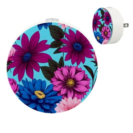 

YZUOUZY Night Light Small Lamp Small Bedside Lamps Set of 2 Floral Peonies Lilies Roses