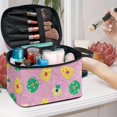 thumbnail image 4 of HELLHERO Makeup Beauty Bag with Brush Slots Makeup & Skincare Organizer Bag Handheld Bathroom Storage Female, Colorful Pattern, 4 of 4