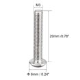 thumbnail image 3 of Tornillos de máquina M3x20mm con cabeza redonda hexagonal, sujetadores de acero inoxidable 304, 50 piezas, 3 of 3