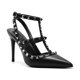 thumbnail image 1 of Summer Luxury Women's Gladiator Pointed Sandals Leather Matte Roman Fashion Metal Rivet Pumps Party Versatile Women's High Heels, 1 of 5