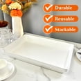 thumbnail image 6 of Serving Tray Platter  4 Food For Veggie Fruit Snack Dessert Cookie Cheese Trays Party Supplies Display Plastic Platters Large White Bpa Free, 6 of 9