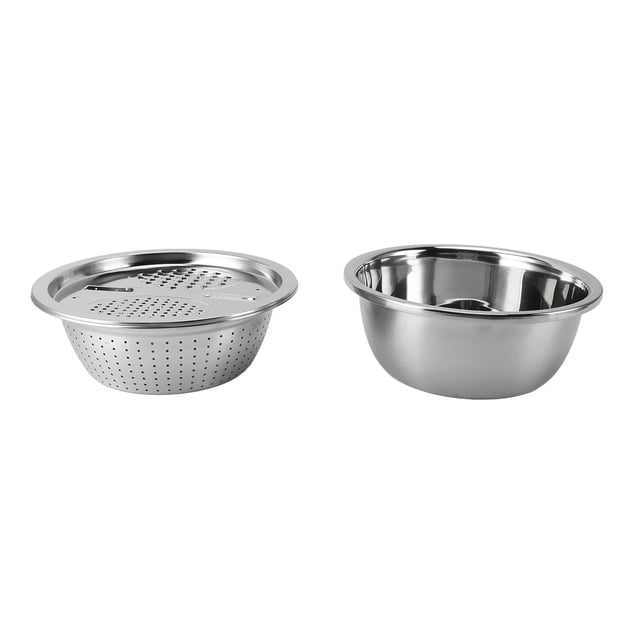 3 En 1 Conjunto De Coladores Colador, Multi Funcional, Acero Inoxidable, Rallador De Lavado De Arroz, Cuenca De Drenaje Para Necesidades De Cocción De Cocina