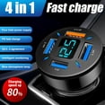thumbnail image 4 of Standard Edition 4-USB Fast Charging Smartphone Charging QC3.0 Head Charger Car X8L6, 4 of 11
