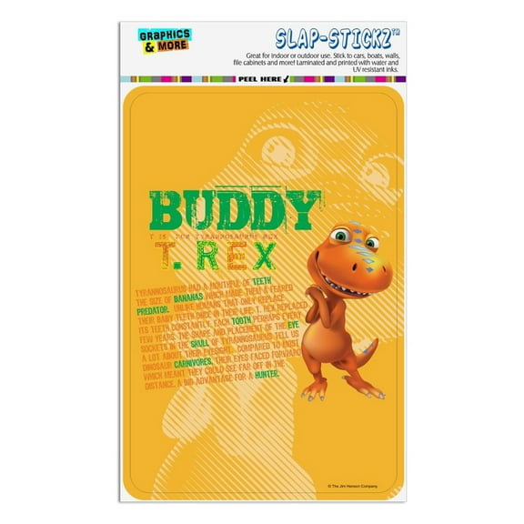 Dinosaur Train Buddy T-Rex Stats Home Business Office Sign