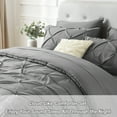 thumbnail image 6 of Davulos Full Comforter Set,7 Pieces Dark Grey Bedding Sets for All Season Bed in a Bag with Comforter ,Flat Sheet ,Fitted Sheet ,Pillowcases & Shams, 6 of 8