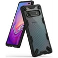 thumbnail image 1 of Ringke Fusion-X Case Compatible with Samsung Galaxy S10 Plus, Transparent Hard Back Shockproof Advanced Bumper Cover - Carbonfiber Black, 1 of 8