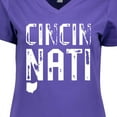 thumbnail image 4 of Inktastic Cincinnati, Ohio Distressed Font Women's V-Neck T-Shirt, 4 of 5