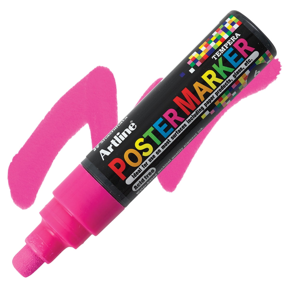 Artline Poster Markers 6 mm Tip, Fluorescent Pink