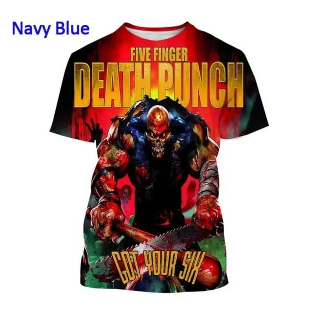 Hot Pop Band Five Fingers Death Fist 3D Printed T-shirt Fashion Men's Hip Hop Harajuku Unisex Oversized Crew Neck T-shirt Top