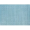 thumbnail image 1 of Ahgly Company Machine Washable Indoor Rectangle Contemporary Denim Blue Area Rugs, 2' x 4', 1 of 7