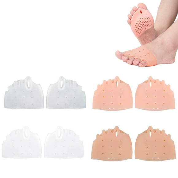 4 pares de separadores de dedos de silicona para juanetes, transpirables y suaves, mejoran el soporte del pie para el uso diario