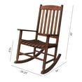 thumbnail image 5 of (2 pack) Mainstays Outdoor Wood Porch Rocking Chair, Dark Brown, 5 of 10