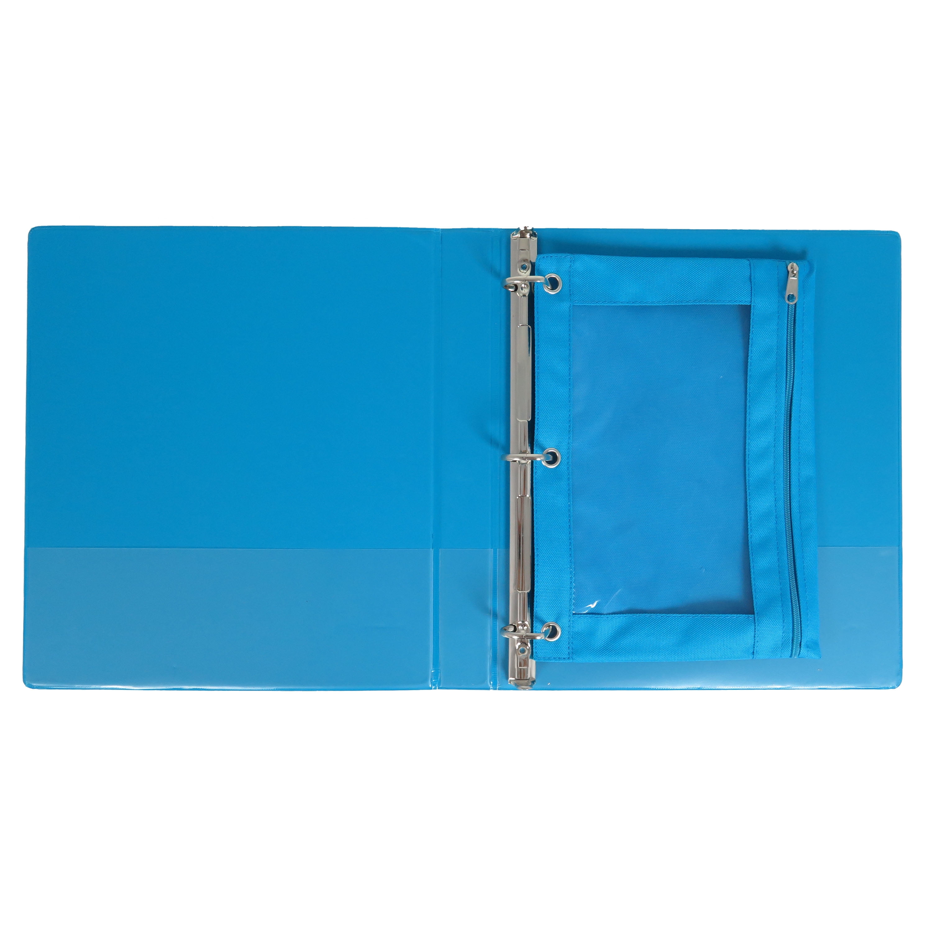 Pen + Gear Blue Solid Polyester Zipper Binder Pouch