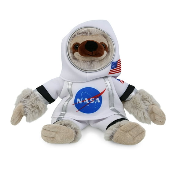 DolliBu Sloth Astronaut Plush Toy - Super Soft Wild Life Sloth Astronaut Stuffed Animal with Space Helmet and NASA Astronaut Suit, Spaceman Doll Decor for Girls and Boys - 7.5 Inch