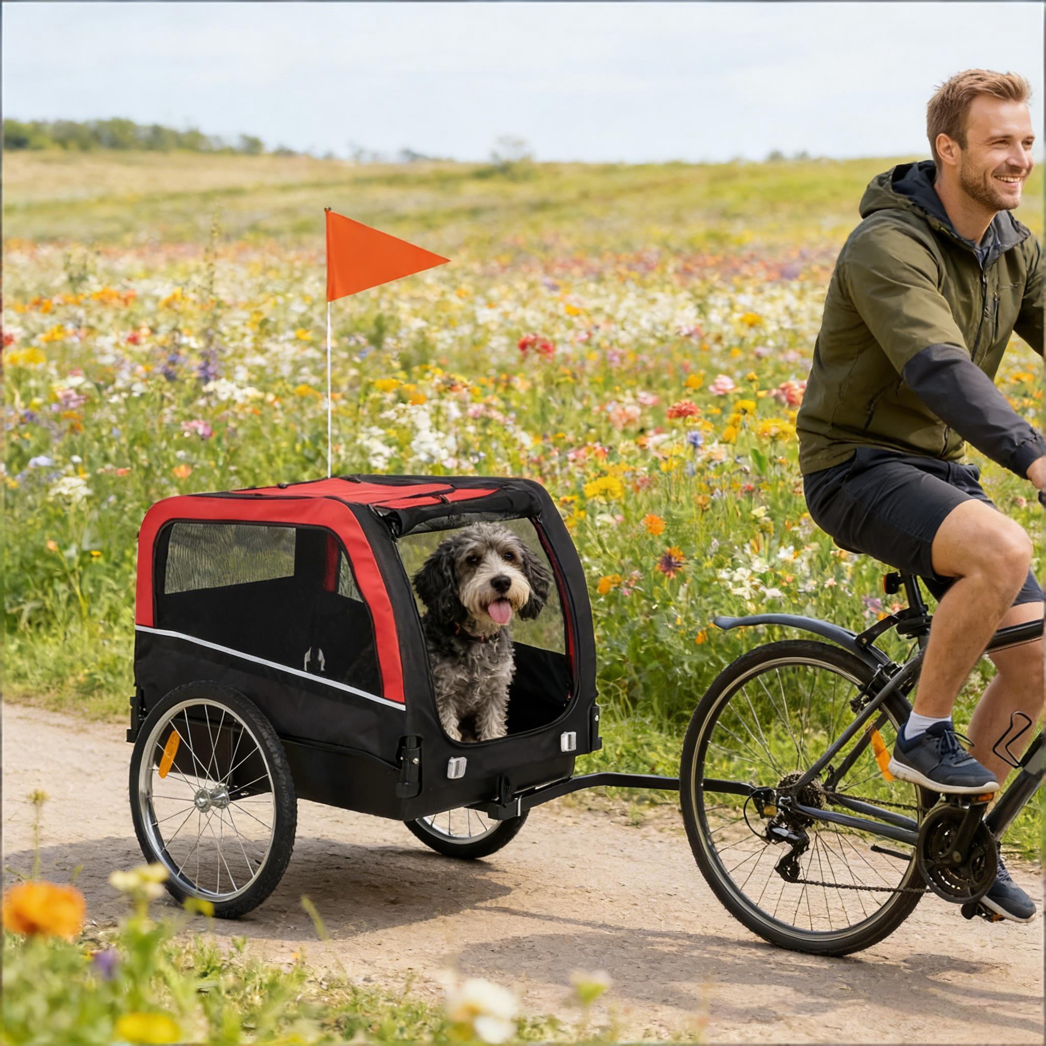 Pet Cart Bicycle Carrier, Dog Bike Trailer,Animal Bike Trailer