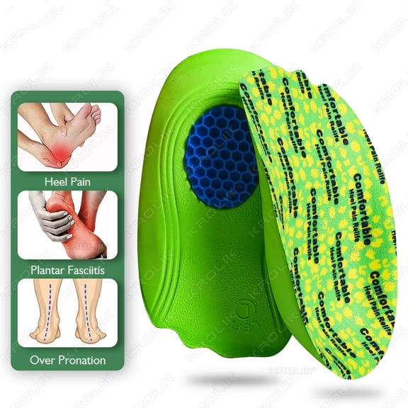 1 Pair EVA Flat Foot Orthotics Arch Support Half Shoe Soft and Comfort Pad Orthopedic Insoles Foot Care for Men and Women