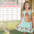 thumbnail image 5 of Uourmeti Capybara Donuts Print Girls Dress Causal Summer Spaghetti Strap Tank Swing Dress 11-12Y Causal Sleeveless School Holiday Clothes Mid Tiered Skater for Beach, 5 of 7