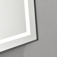 thumbnail image 4 of Bathroom Mirrors 40 x 24 Inch LED Bathroom Mirror with Front and Backlight, Wall Mounted Vanity Mirror with Aluminum Frame, Anti-Fog, Memory, 3 Colors, Stepless Dimmable,Wall Mounted Bathroom Mirrors, 4 of 5