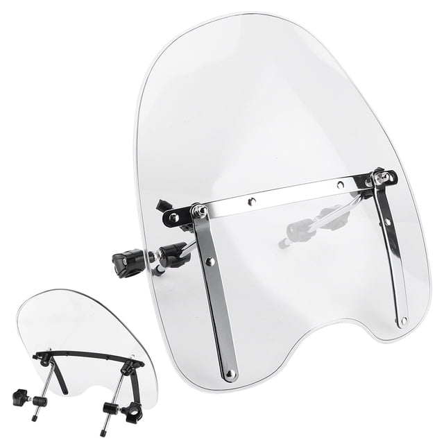 Parabrisas Universal para motocicleta, montaje de manillar de 22-25mm, apto para HondaTransparent