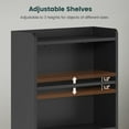 thumbnail image 3 of AOGLLATI Tall Nightstand with Charging Station and LED Lights Bookshelf, Bedside Table with 3 Drawers and Storage Shelves, End Side Table for Bedrooms, 3 of 11