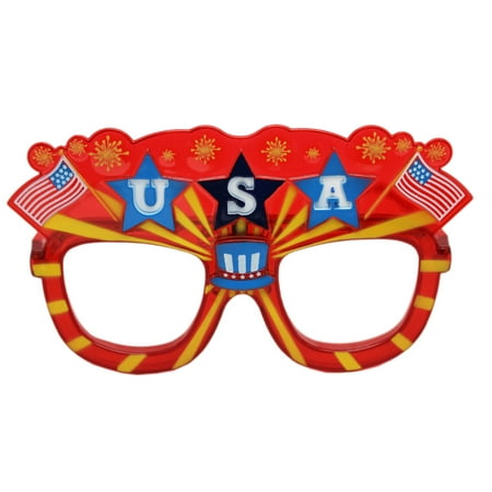 American Flag Glasses - Novelty Light Up Patriot Glasses (No Lenses)