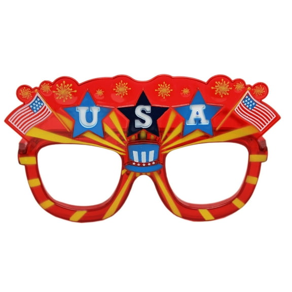 American Flag Glasses - Novelty Light Up Patriot Glasses (No Lenses)