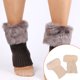 thumbnail image 4 of Qarigey Calentadores de piernas Tejido de ganchillo Faux Trim Flip Calcetines para invierno Cubierta de bota corta Fácil de combinar Puños Toppers Medias Beige Qarigey AP009047-03, 4 of 6