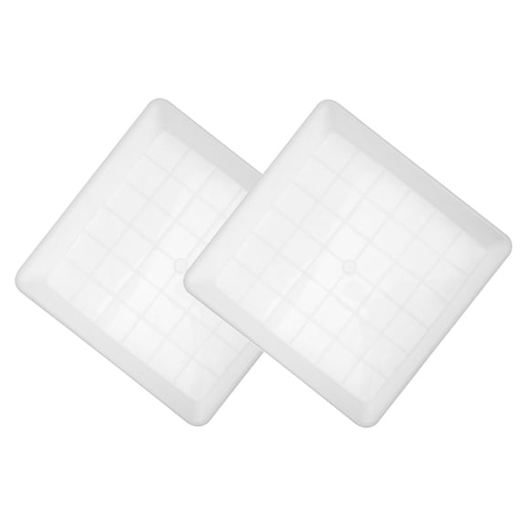 NIAIZEK 2Pcs White Plastic Plant Drip Trays re Flowerpot Water Catcher for Balcony Use