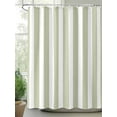 thumbnail image 3 of Sage Green Striped Waterproof Fabric Shower Curtain,Modern Farmhouse Sage Green White Stripes Shower Curtain for Bathroom Curtains Bathtubs Hotel Shower Curtains with 12 Hooks Standard 66x72, 3 of 6