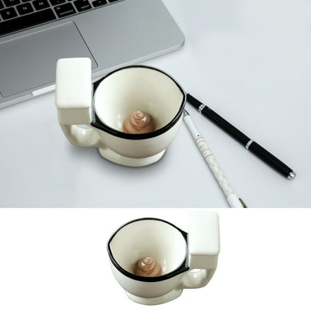 

Weloille Toilet Cup Funny Porcelain Mug Toilet Shape Water Cup Spoof Poop Cup New And Unique Porcelain Gift