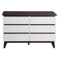 thumbnail image 4 of Tcbosik Dresser for Bedroom, 6 Drawer Double Dresser, Modern Chest of Drawers, Closet Storage Organizer for Living Room, White, 4 of 12