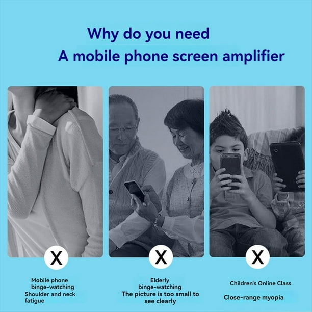 Plegable Teléfono Móvil Lupa HD Teléfono Celular Pantalla Amplificador Proyector Pantalla Ampliar Lupa Titular del Teléfono