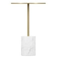 thumbnail image 3 of Aron Living Poke 12.6" Mid-Century Marble and Metal Side Table in Gold, 3 of 5