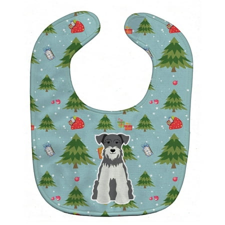 

Carolines Treasures BB4714BIB Christmas Miniature Schnauzer Salt and Pepper Baby Bib 10 x 13 multicolor