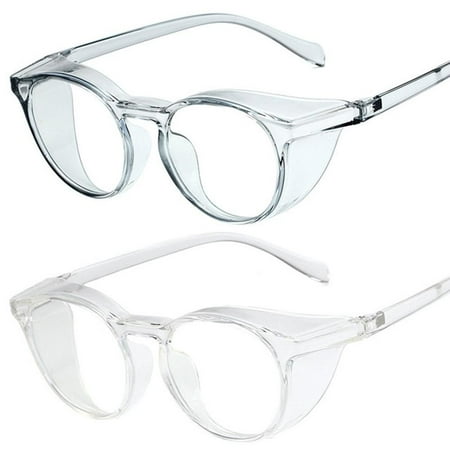 

ELENXS 2 Pack Safety Glasses Anti Fog Goggles Anti Blue Light Anti-wind and Sand Glasses Transparent Protective Glasses for Men and Women
