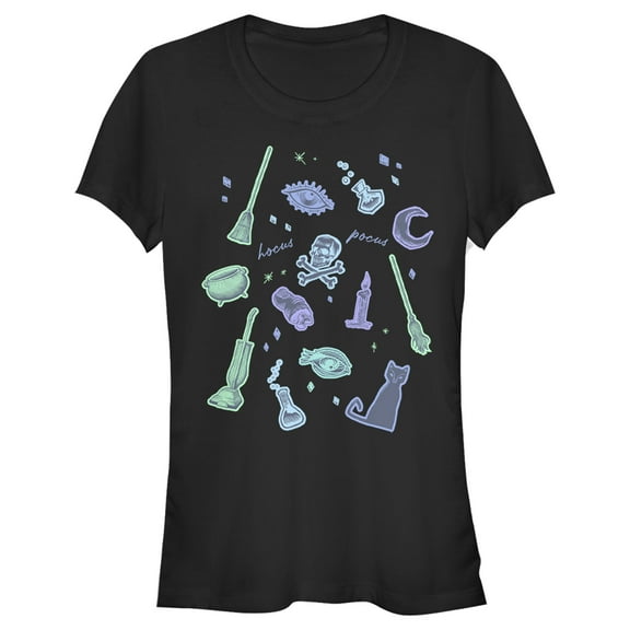 Junior's Hocus Pocus Witchy Symbols Graphic Tee