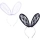 thumbnail image 1 of Diadema de Encaje de Conejo CHAO 2 Piezas Negro + Blanco Banda para el Cabello con Orejas de Conejo, 1 of 5
