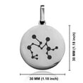 thumbnail image 2 of Stainless Steel Sagittarius (Centaur Archer) Astrology Constellation Round Medallion Keychain Circle Ring, 2 of 2