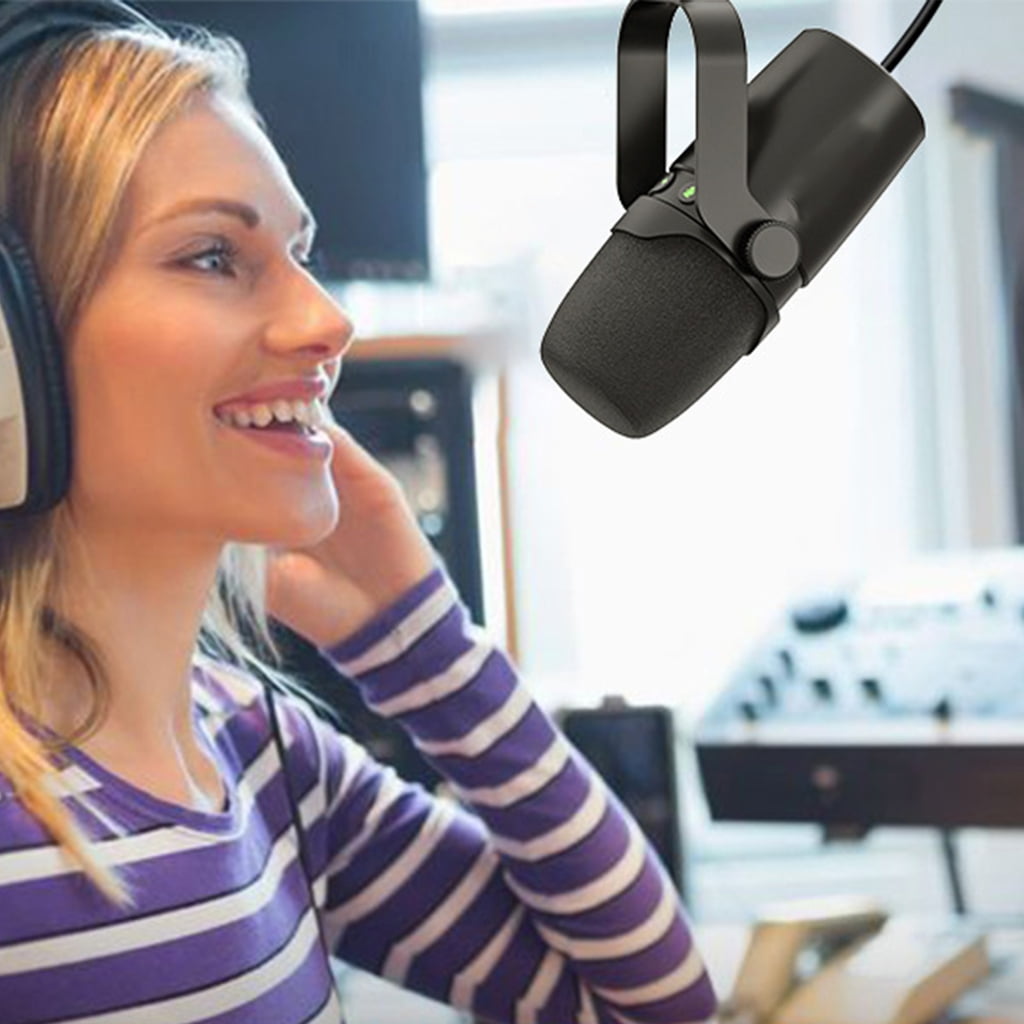 BQBQERT Omnidirectional USB Microphone 3Pin Dynamic Mic for and Streaming Online Meeting with Real Time