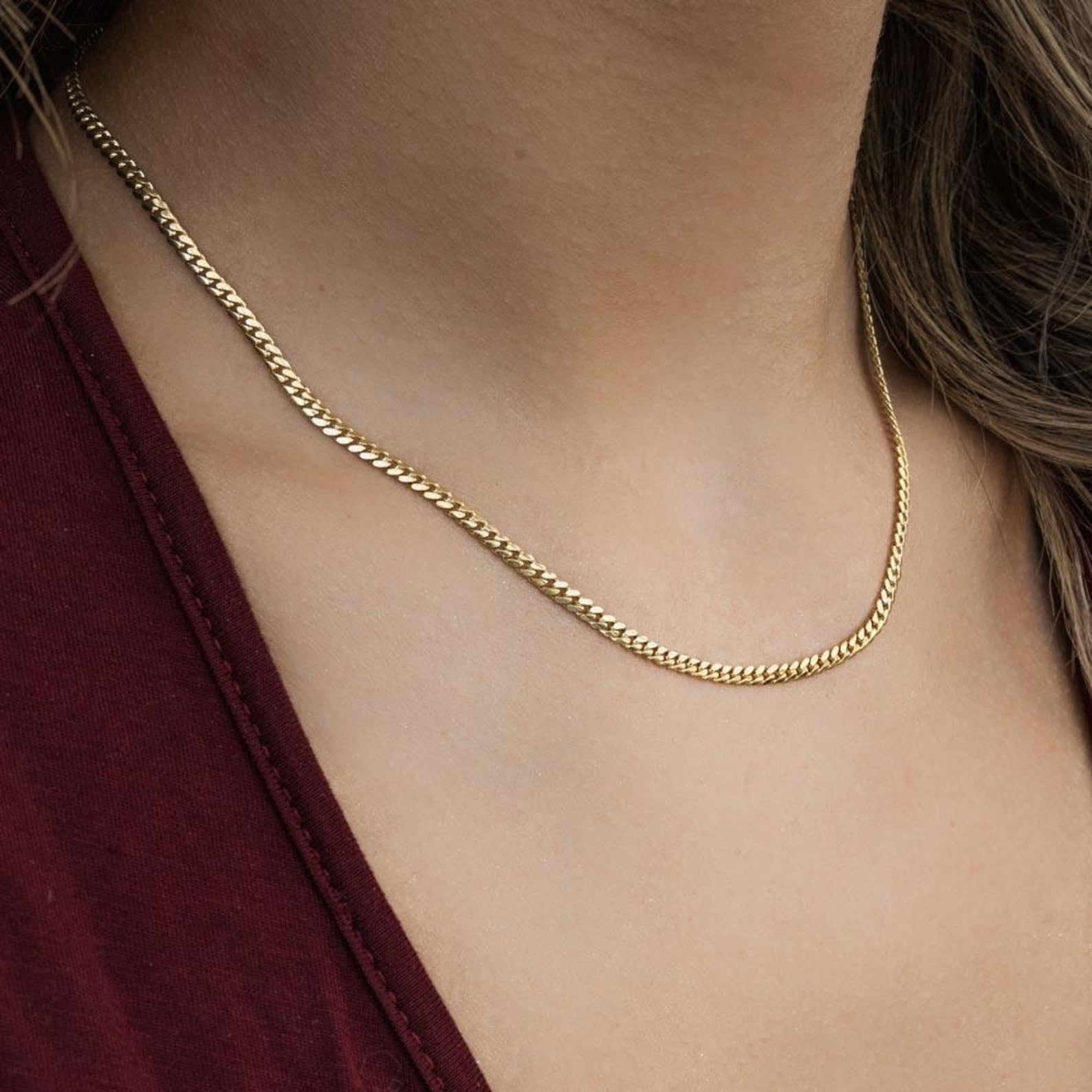10K Yellow Gold Solid Miami Cuban Necklace Chain 1MM-5MM, 10K Gold Chain Necklace, Real 10K Gold Necklace, Next Level Jewelry